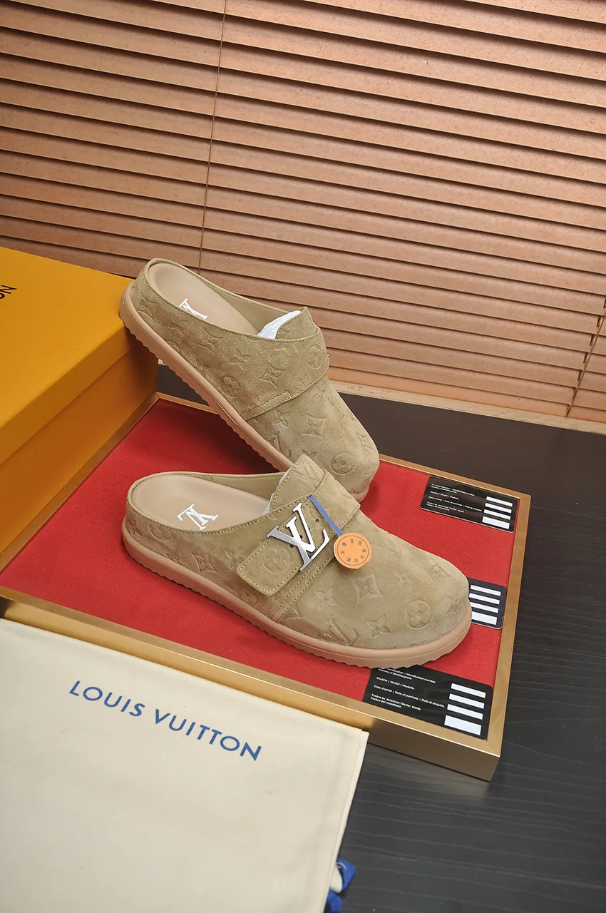 Men's men's shoes 💰520💶[LOUIS VUITTON] (cowhide lining) new style 🍀LV Louis Vuitton * - top version of LV classic semi-slip trendy shoes! Made of imported original cow suede cowhide, with a first layer of comfortable cowhide lining inside! Original wear-resistant rubber outsole! High quality products! Code number 38-45 (45 customized)